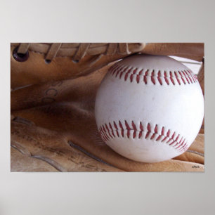Baseball und Glove Sports Poster