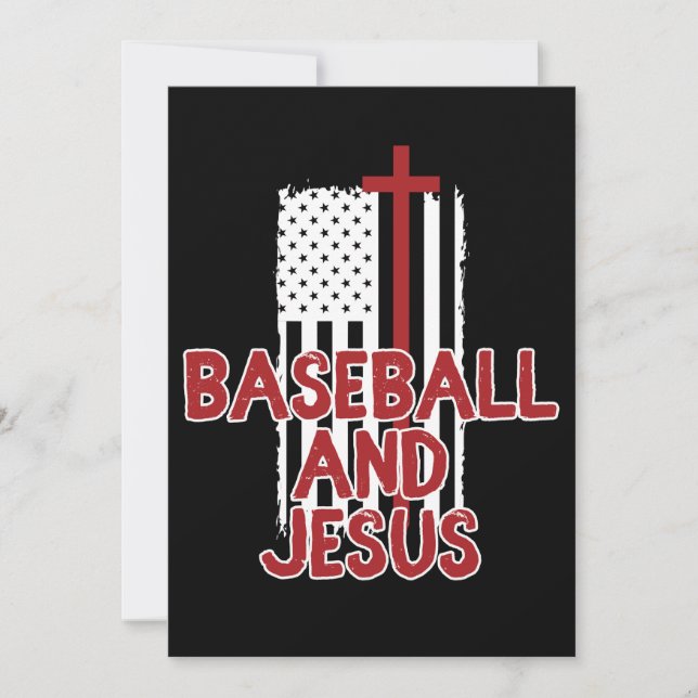 Baseball und Jesus Christlich Save The Date (Vorderseite)
