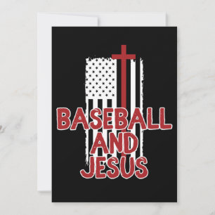 Baseball und Jesus Christlich Save The Date