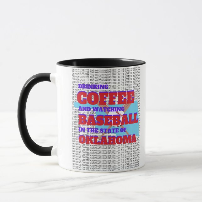 Baseball und Kaffee in Oklahoma  Tasse (Links)