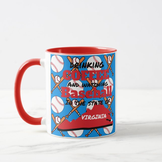 Baseball und Kaffee in Virginia  Tasse (Links)