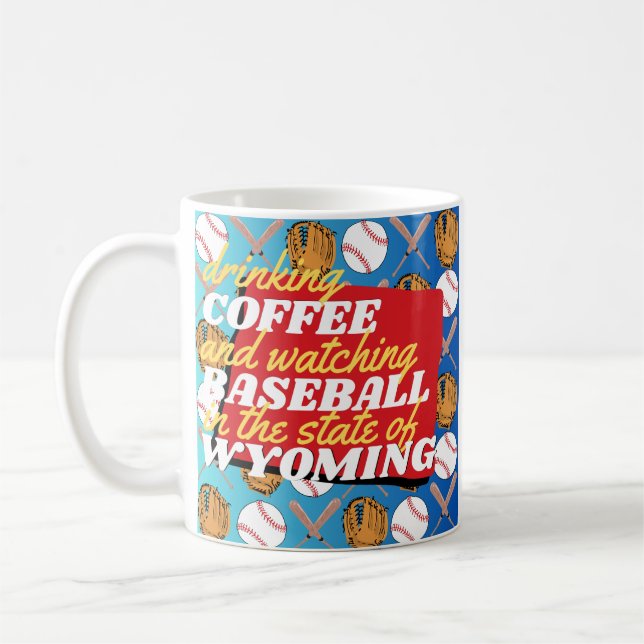 Baseball und Kaffee in Wyoming  Kaffeetasse (Links)