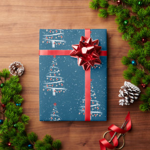 Baseball und rote Socken Weihnachtsbaum Geschenkpapier