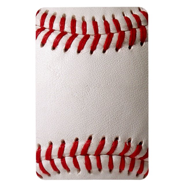 Baseball und Softball rote Naht Magnet (Vertikal)