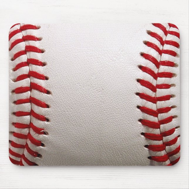 Baseball und Softball rote Naht Mousepad (Vorne)