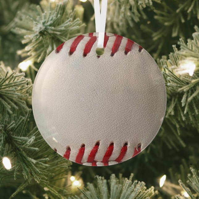 Baseball und Softball rote Naht Ornament Aus Glas (InSitu)