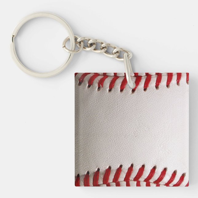 Baseball und Softball rote Naht Schlüsselanhänger (Vorderseite)