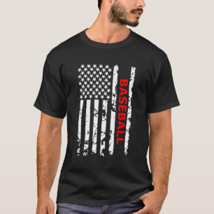 Baseball US-Flagge Stolz American Baseball Spieler T-Shirt