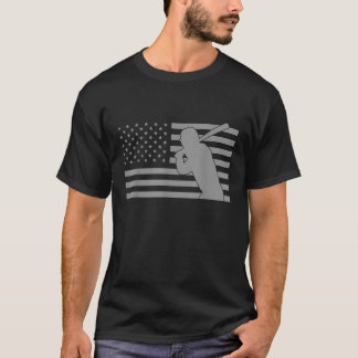 Baseball USA Flag Vintag American Flag Baseball T-Shirt