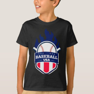 Baseball USA Unterstützen Sie das Team USA-Flagge  T-Shirt