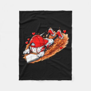 Baseball Valentinstag-Drip-Eiscreme-Team  Fleecedecke