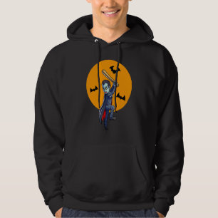 Baseball-Vampir-Halloween-Männer-Jungen-Baseball-H Hoodie