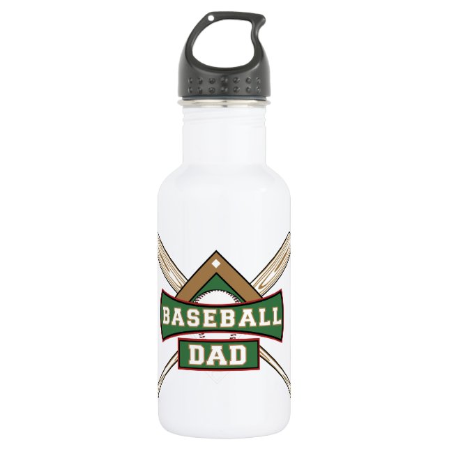 Baseball Vater 32 oz. Edelstahlflasche (Vorderseite)