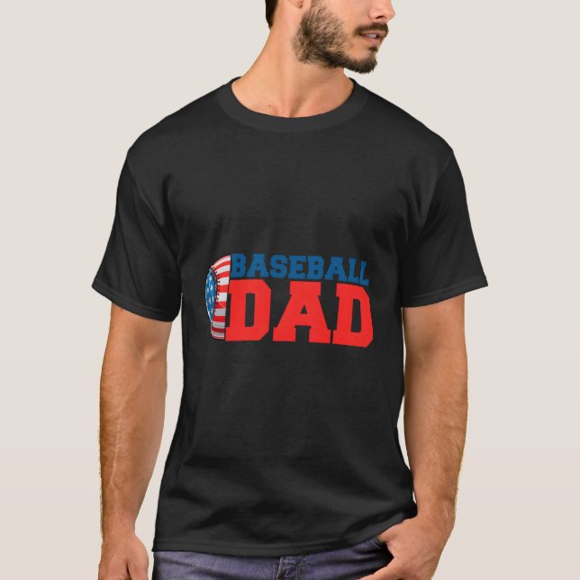 Baseball Vater American Vatertag Vater T-Shirt (Vorderseite)