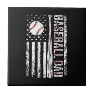 Baseball-Vater Amerikanische Flagge Patriotischer Fliese