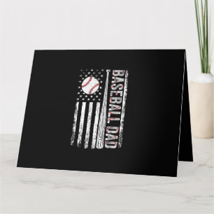 Baseball-Vater Amerikanische Flagge Patriotischer Karte