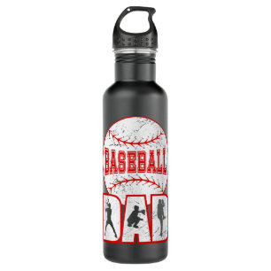 Baseball-Vater-Baseball-Spieler Edelstahlflasche