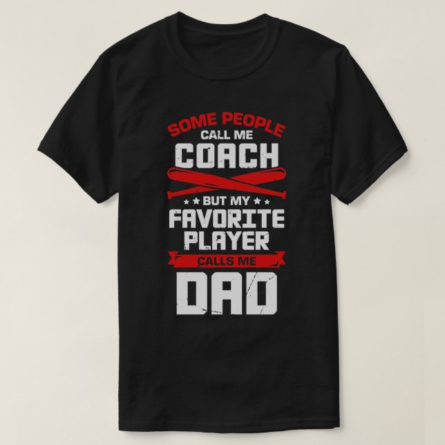 Baseball-Vater-Coach-Geschenk T-Shirt (Design vorne)