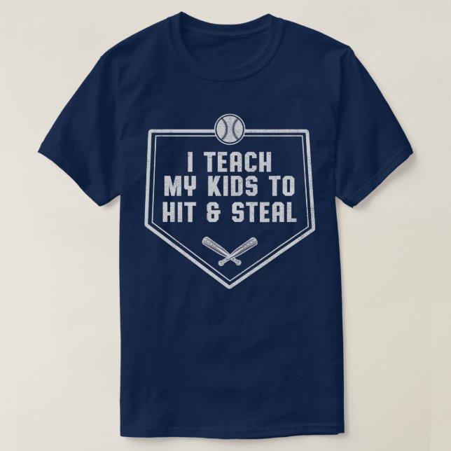 Baseball-Vater, den ich meinen Kindern beibringe,  T-Shirt (Design vorne)