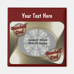 Baseball-Vater-Design-Foto Magnet