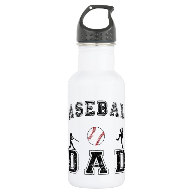 Baseball-VATER Edelstahlflasche (Vorderseite)