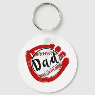Baseball-Vater für Baseball-Softball-Mama Schlüsselanhänger