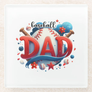 Baseball-Vater Glasuntersetzer