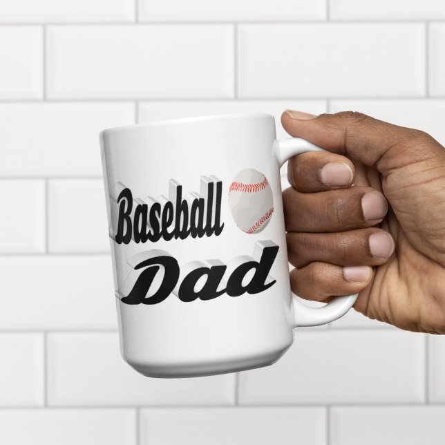 Baseball Vater Halbtext Riesenkaffee Tasse (Von Creator hochgeladen)