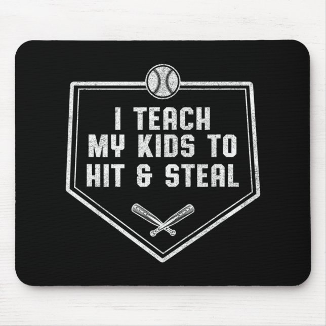 Baseball-Vater - Ich unterrichte meine Kinder, um  Mousepad (Vorne)