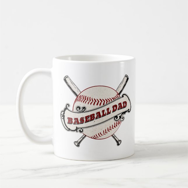 Baseball-Vater Kaffeetasse (Links)