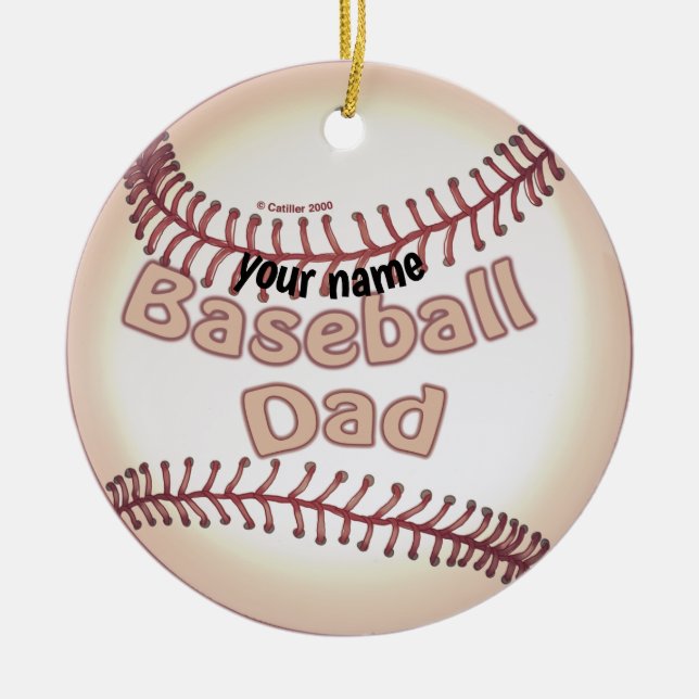 Baseball-Vater Keramik Ornament (Vorne)