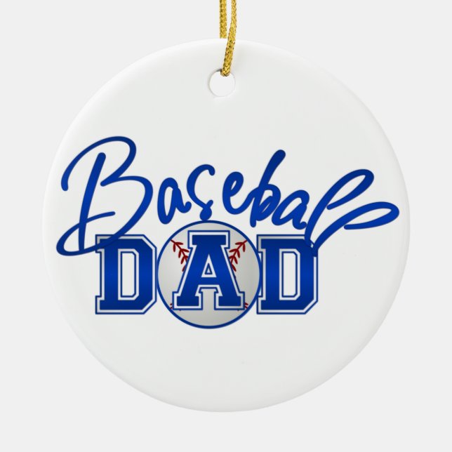 Baseball-Vater Keramikornament (Vorne)