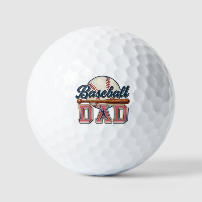 Baseball-Vater - klassisch Golfball (Vorderseite)