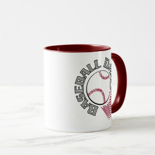 Baseball-Vater mit Schwarz und Rot Tasse