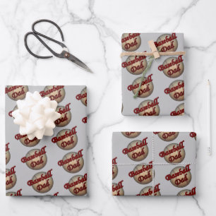 Baseball-Vater Niedlich Geschenkpapier Set