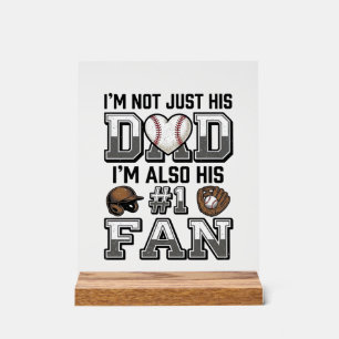 Baseball-Vater Nummer 1 Fan Vintage-Shirt-Design_1 Acrylschild