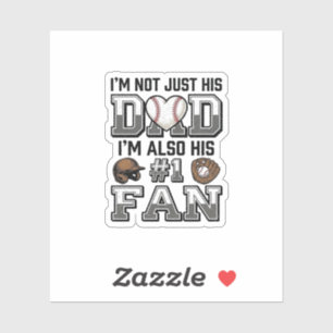 Baseball-Vater Nummer 1 Fan Vintage-Shirt-Design_1 Aufkleber