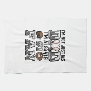Baseball-Vater Nummer 1 Fan Vintage-Shirt-Design_1 Geschirrtuch