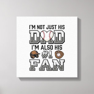 Baseball-Vater Nummer 1 Fan Vintage-Shirt-Design_1 Leinwanddruck