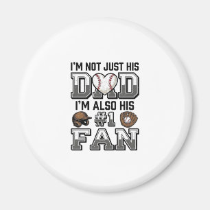 Baseball-Vater Nummer 1 Fan Vintage-Shirt-Design_1 Magnet