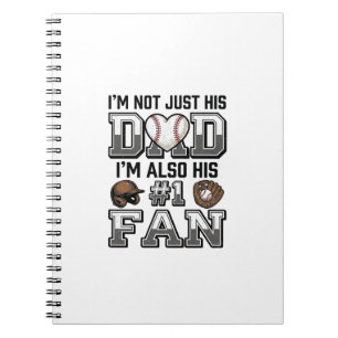 Baseball-Vater Nummer 1 Fan Vintage-Shirt-Design_1 Notizblock