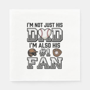 Baseball-Vater Nummer 1 Fan Vintage-Shirt-Design_1 Serviette