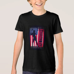 Baseball Vater Patriotische Amerikanische Flagge 2 Tri-Blend Shirt