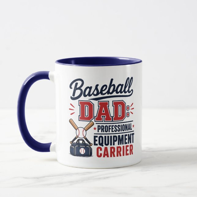 Baseball-Vater Profi-Ausrüstungsträger Lustig  Tasse (Links)