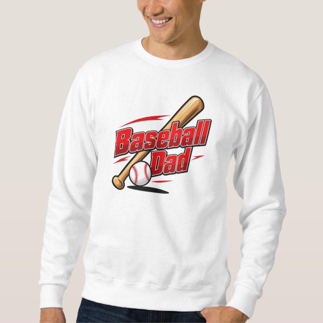 Baseball-Vater Sweatshirt (Vorderseite)