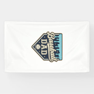 Baseball-Vater triefende Home Plate Vintage-Vektor Banner