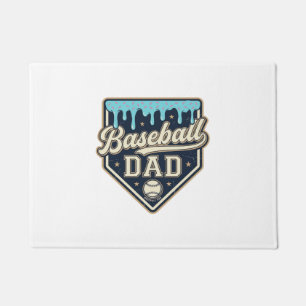 Baseball-Vater triefende Home Plate Vintage-Vektor Fußmatte