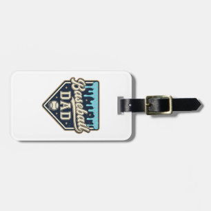 Baseball-Vater triefende Home Plate Vintage-Vektor Gepäckanhänger