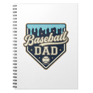Baseball-Vater triefende Home Plate Vintage-Vektor Notizblock