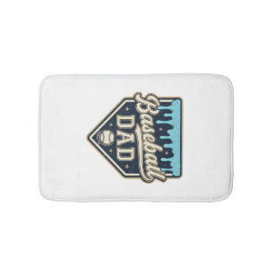 Baseball-Vater tropfende Home Plate Vintage-Vektor Badematte